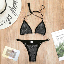 Load image into Gallery viewer, Shiny Rhinestone Mini Bikini