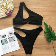 Load image into Gallery viewer, One Shoulder Asymmetric Bikini