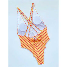 Load image into Gallery viewer, Plunge Neck Swimwear One Piece