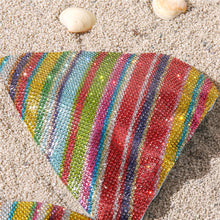 Load image into Gallery viewer, Shiny Rhinestone Rainbow Bikini