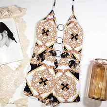 Load image into Gallery viewer, Plunge Nec Ring Linked Monokini