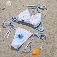 Load image into Gallery viewer, Halter Lotus leaf Bikini