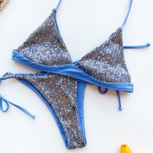 Load image into Gallery viewer, Sexy Shiny Sequins Bikini Set