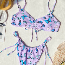 Load image into Gallery viewer, Butterfly Printed Knotted Bikini