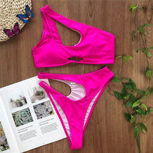 Load image into Gallery viewer, One Shoulder Asymmetric Bikini