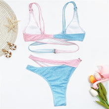 Load image into Gallery viewer, Asymmetrical Patchwork Swimwear