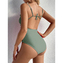 Load image into Gallery viewer, Ruched Backless One Piece Swimsuit