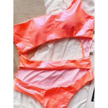 Load image into Gallery viewer, Metallic Asymmetric Monokini