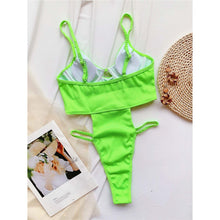 Load image into Gallery viewer, Sexy High Cut Neon Green Monokini