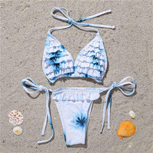 Load image into Gallery viewer, Halter Lotus leaf Bikini