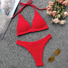 Load image into Gallery viewer, Plain Wrinkled Bikini