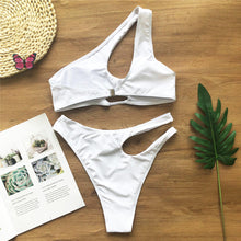 Load image into Gallery viewer, One Shoulder Asymmetric Bikini