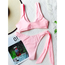 Load image into Gallery viewer, Knotted Tie Sode Bikini