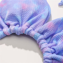 Load image into Gallery viewer, Tie Dye Halter Bikini Tie Side Thong