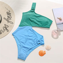 Load image into Gallery viewer, Splicing Asymmetric Cut Out Monokini