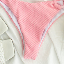 Load image into Gallery viewer, Halter Rib Pink Bikini