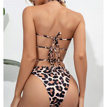 Load image into Gallery viewer, Criss Corss Leopard Bikini Set