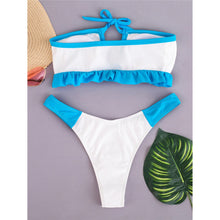 Load image into Gallery viewer, Splicing Bandeau Cut Out Bikini