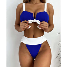 Load image into Gallery viewer, Splicing V Wire Knotted Bikini