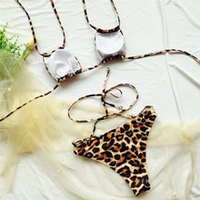 Load image into Gallery viewer, Criss Corss Leopard Bikini Set