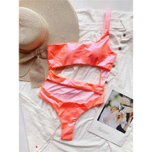 Load image into Gallery viewer, Metallic Asymmetric Monokini