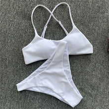 Load image into Gallery viewer, Lace up Back Ribbed Bikini