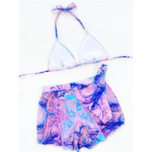 Load image into Gallery viewer, Tie Dye Halter Bikini with Shorts