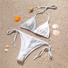 Load image into Gallery viewer, Shinny Splicing Snake Printed Bikini