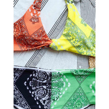 Load image into Gallery viewer, Halter Splicing Print Bikini