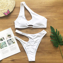 Load image into Gallery viewer, One Shoulder Asymmetric Bikini