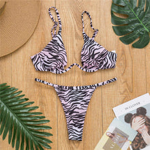 Load image into Gallery viewer, V-bar Bikini With Adjusted-straps
