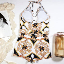 Load image into Gallery viewer, Plunge Nec Ring Linked Monokini