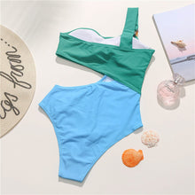 Load image into Gallery viewer, Splicing Asymmetric Cut Out Monokini