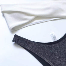 Load image into Gallery viewer, Twist Bandeau Shiny Glitter Bikini