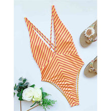 Load image into Gallery viewer, Plunge Neck Swimwear One Piece