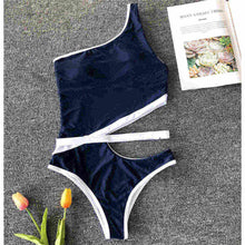 Load image into Gallery viewer, One Shoulder Cut Out Monokini
