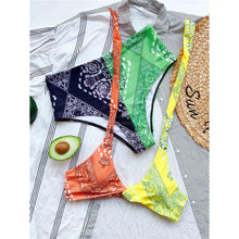 Load image into Gallery viewer, Halter Splicing Print Bikini