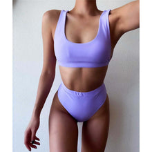 Load image into Gallery viewer, Solid High Waist Bikini