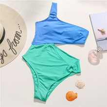 Load image into Gallery viewer, Splicing Asymmetric Cut Out Monokini