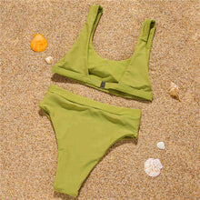 Load image into Gallery viewer, Solid High Waist Bikini