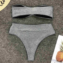 Load image into Gallery viewer, Shiny Glitter Sparkling Bikini Set