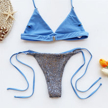 Load image into Gallery viewer, Sexy Shiny Sequins Bikini Set