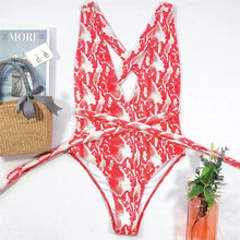Load image into Gallery viewer, Deep V Neck Wrap Around Monokini