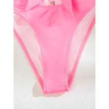 Load image into Gallery viewer, Pink Crystal Knotted Halter Bikini