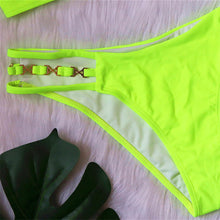 Load image into Gallery viewer, Neon One Shoulder Bikini