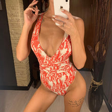 Load image into Gallery viewer, Deep V Neck Wrap Around Monokini