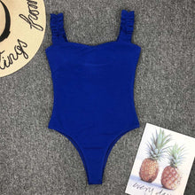 Load image into Gallery viewer, Frill Trim Ruffled One Piece Swimsuit