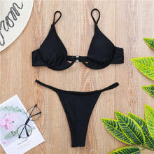 Load image into Gallery viewer, V-bar Bikini With Adjusted-straps