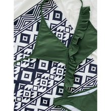 Load image into Gallery viewer, Asymmetric Ruffled Halter Monokini