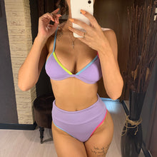 Load image into Gallery viewer, Ribbed High Waist Bikini Set